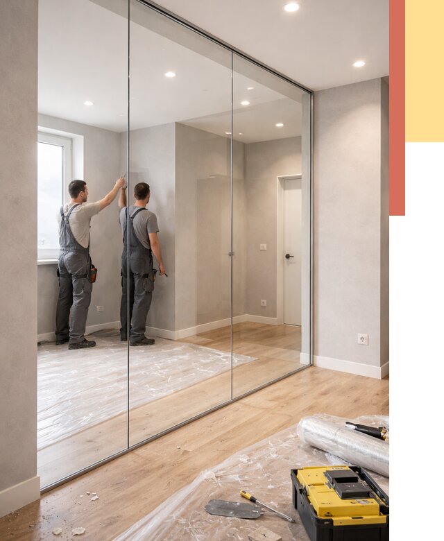 Безрамные стеклянные перегородки в Пушкино — монтаж от 9854 руб. | ОТДЕЛОЧНИК-Пшк