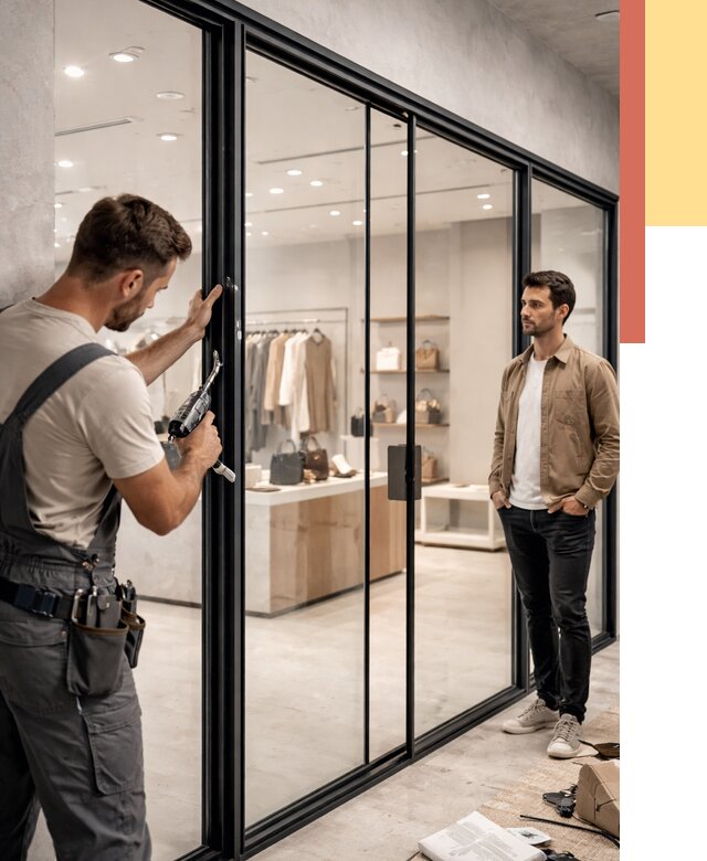 Стеклянные перегородки для магазинов в Пушкино от 8506 руб. под ключ | ОТДЕЛОЧНИК-Пшк