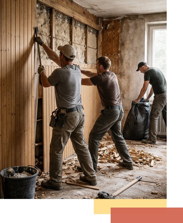 Демонтаж вагонки и вывоз материалов в Пушкино