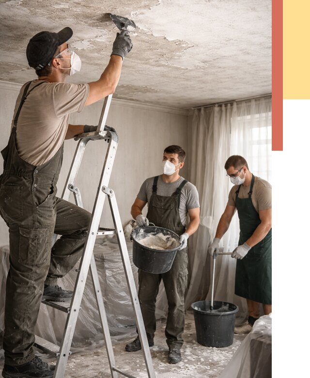 Удаление побелки с потолка в Пушкино от 2593 руб. быстро и недорого | ОТДЕЛОЧНИК-Пшк