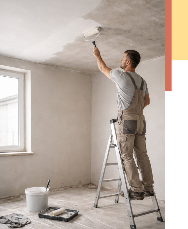 Грунтовка потолка в Пушкино от 2593 руб. — быстро и недорого | ОТДЕЛОЧНИК-Пшк