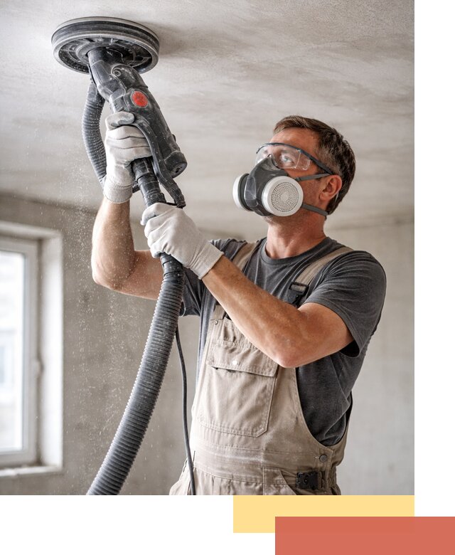 Шлифовка потолка в Пушкино — качественная подготовка под отделку