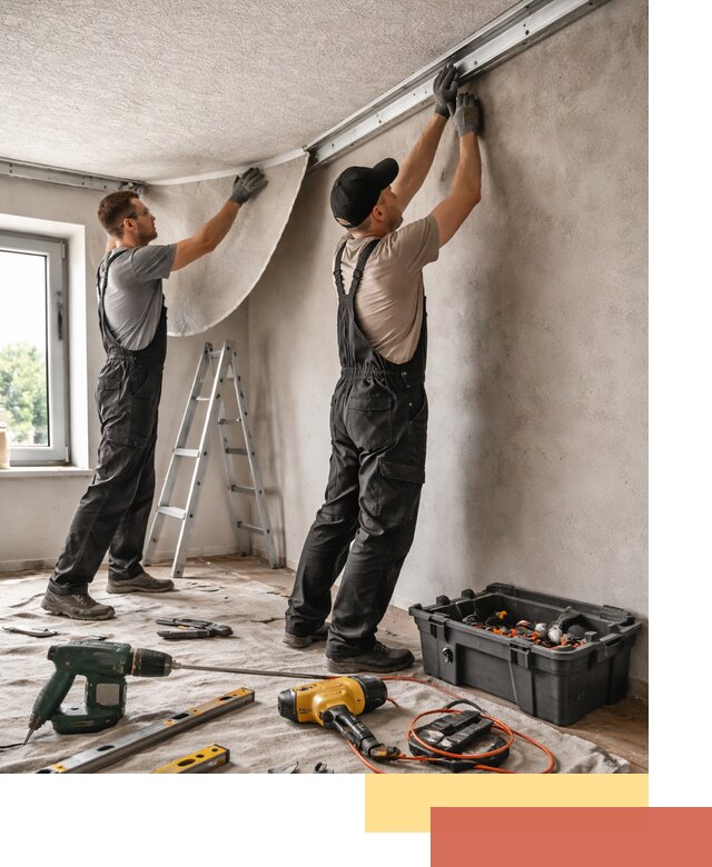 Монтаж фактурного натяжного потолка в Пушкино качественно и быстро