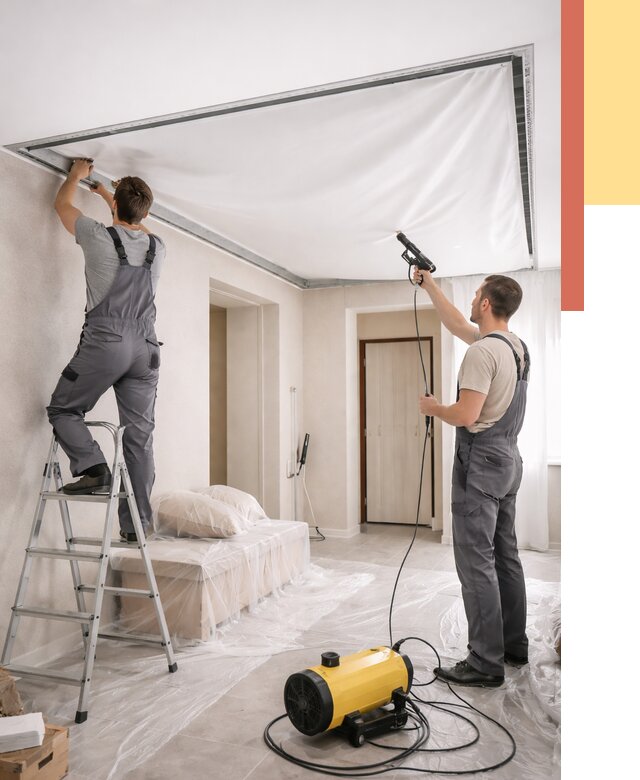 Монтаж натяжного потолка в прихожей в Пушкино от 2749 руб. под ключ | ОТДЕЛОЧНИК-Пшк