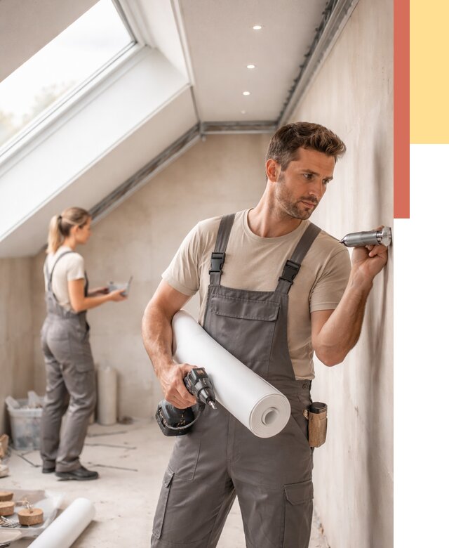 Монтаж натяжного потолка на мансарде в Пушкино от 3631 руб. | ОТДЕЛОЧНИК-Пшк