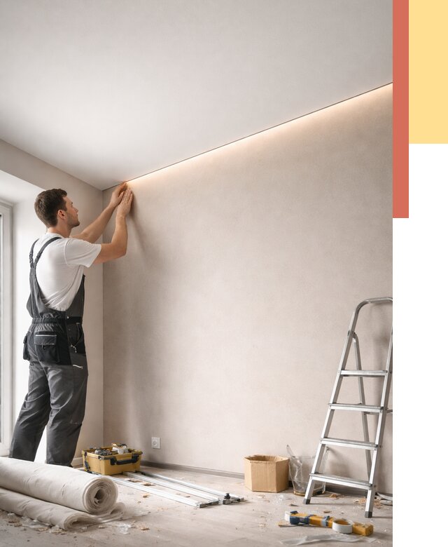 Теневые натяжные потолки в Пушкино от 8506 руб. под ключ | ОТДЕЛОЧНИК-Пшк