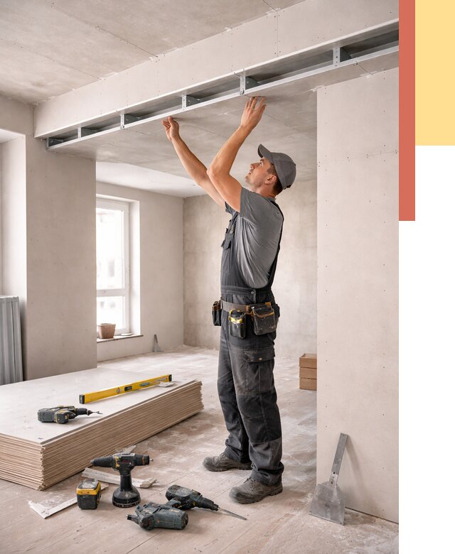 Потолок из гипсокартона с нишей в Пушкино от 1297 руб. под ключ | ОТДЕЛОЧНИК-Пшк