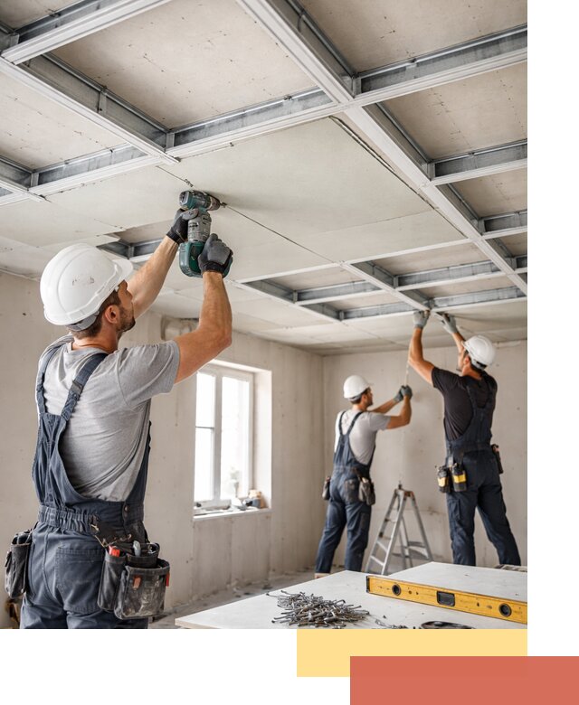 Кессонный потолок из гипсокартона под ключ в Пушкино