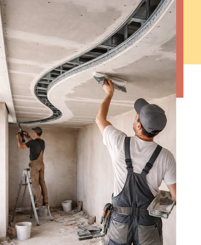 Криволинейный потолок из гипсокартона в Пушкино от 2178 руб./м2 | ОТДЕЛОЧНИК-Пшк