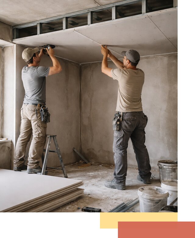 Короб из гипсокартона на потолке под ключ в Пушкино