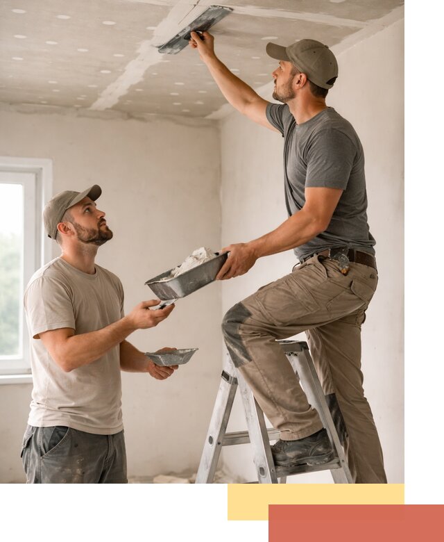 Шпаклевка потолка из гипсокартона в Пушкино качественно и быстро