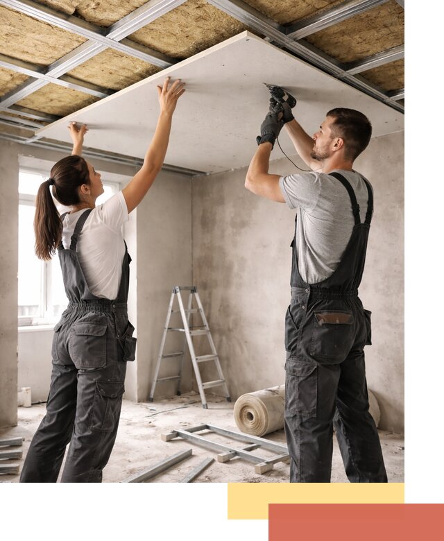 Звукоизоляция потолка из ГКЛ в Пушкино профессионально и надежно