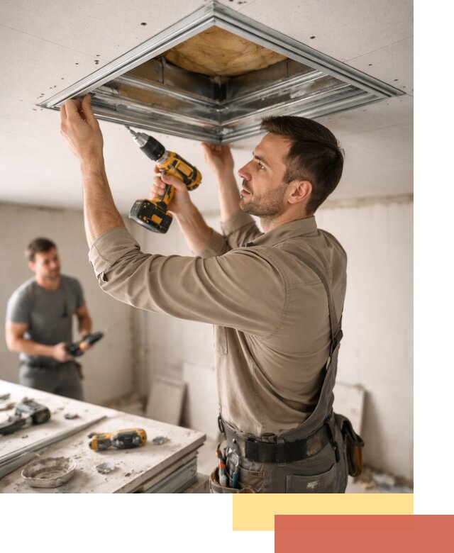 Монтаж люка в потолок из ГКЛ в Пушкино