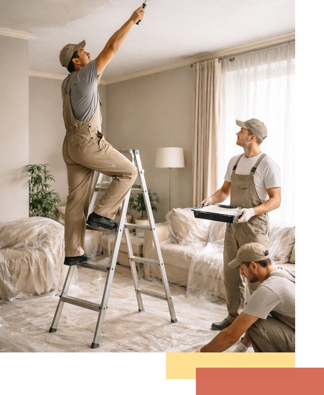 Покраска потолков акриловой краской в Пушкино качественно и быстро