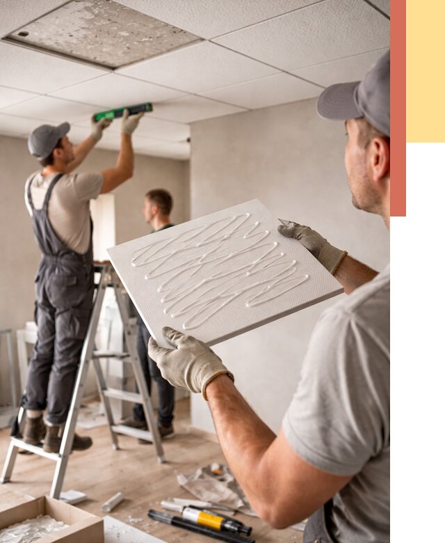 Монтаж потолочной плитки в Пушкино от 4668 руб. — быстро и недорого | ОТДЕЛОЧНИК-Пшк