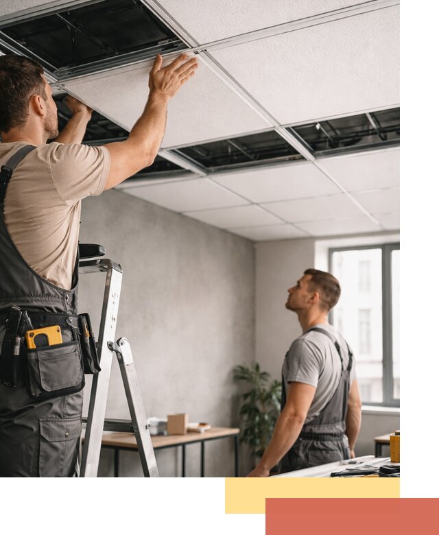 Монтаж потолочной плитки в Пушкино качественно и в срок