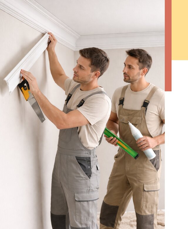 Монтаж потолочного плинтуса в Пушкино от 2386 руб. — быстро и недорого | ОТДЕЛОЧНИК-Пшк