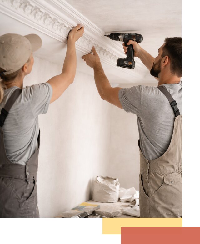 Профессиональный монтаж лепнины на потолок в Пушкино