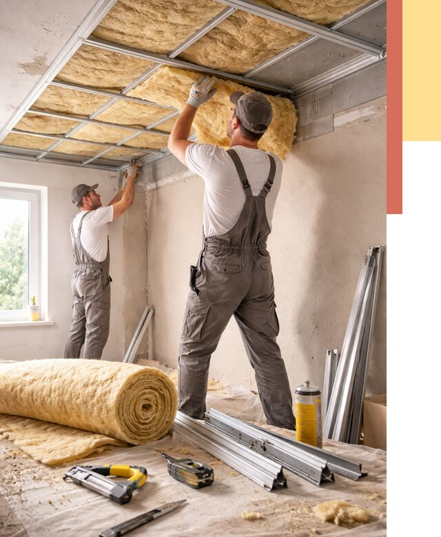 Утепление потолка в Пушкино от 7469 руб/м2 — недорого, быстро, под ключ | ОТДЕЛОЧНИК-Пшк