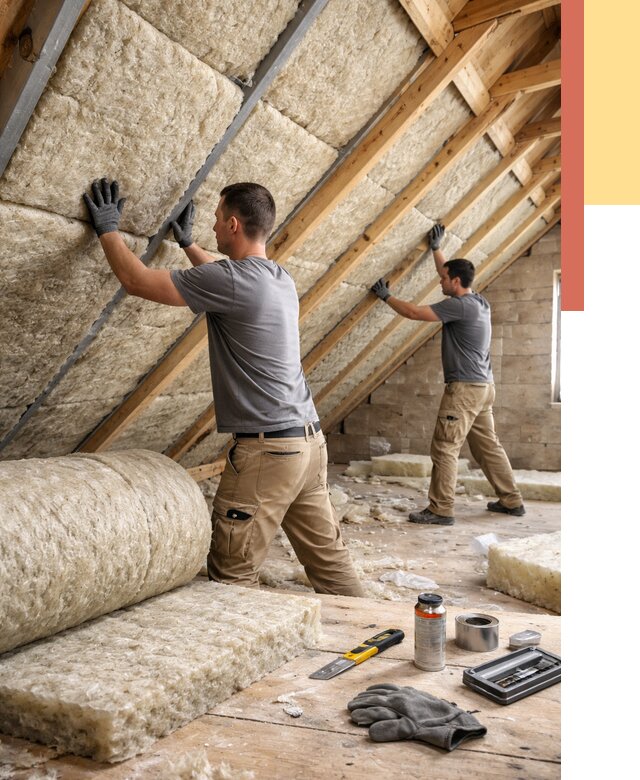 Утепление потолка минватой в Пушкино от 1504 руб. — быстро и недорого | ОТДЕЛОЧНИК-Пшк