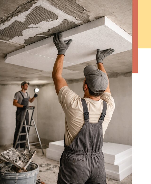 Утепление потолка пенопластом в Пушкино от 4668 руб/м2 — недорого и быстро | ОТДЕЛОЧНИК-Пшк